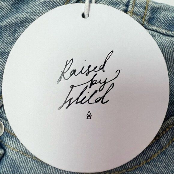 Raised By Wild Treetops Light Washed Denim Shorts Size 12 - Picture 6 of 6